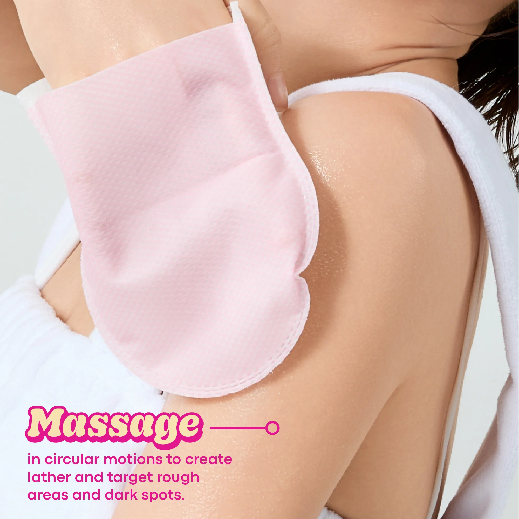 Plum Bum AHA Body Exfoliating Bubble Mitt - Image 3